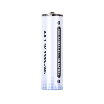 Акумуляторні батарейки AA 2500mAh 1.5V з роз'ємом Type-C для зарядки 1шт, White