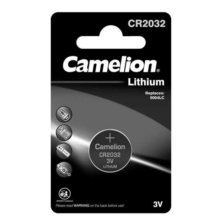 Батарейка Camelion CR2032 Lithium 3V, Silver
