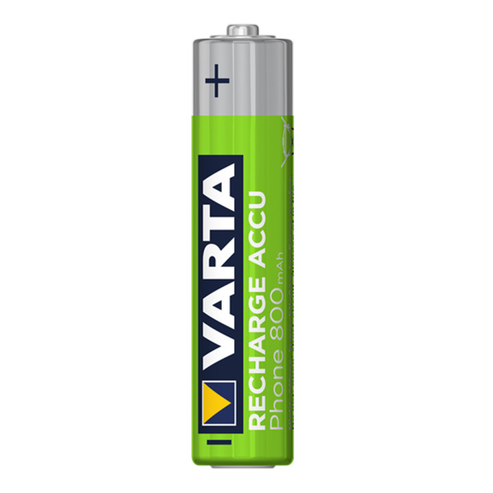 Аккумуляторная батарейка Varta Recharge ACCU 800mAh AAA HR03 Ni-MH, Green