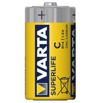 Батарейка Varta Superlife C R14 1.5V Zinc-Carbon, Yellow