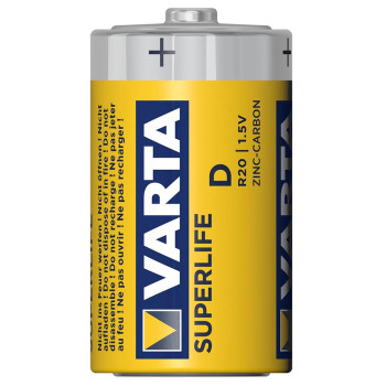 Батарейка Varta Superlife D R20 1.5V Zinc-Carbon, Yellow