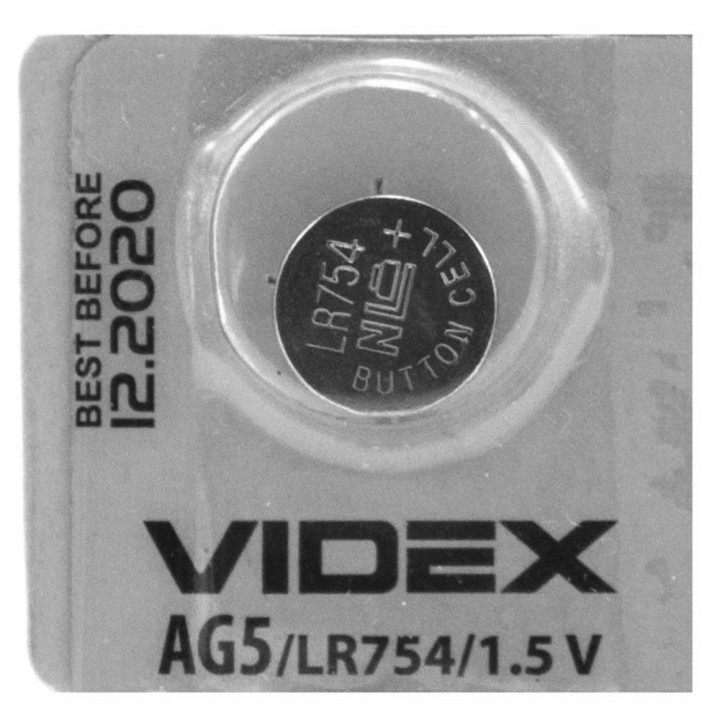 Батарейка Videx AG 5 LR-754 1,5V Silver.