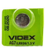 Батарейка Videx AG 7 LR926 1,5V Silver