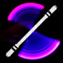 Двухсторонняя антистресс палочка Spiral с LED подсветкой для Pen spinning (пенспиннинга)