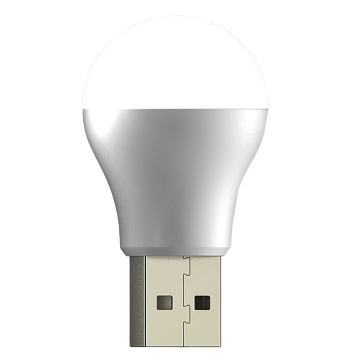 Портативная USB лампочка 0.66W 5V, White