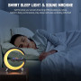 Багатофункціональна лампа нічник Smart Light Sound Machine 5 в 1 з безпровідною зарядкою 15W та Bluetooth колонкою 3W, Black