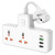 Мережевий подовжувач HOCO AC12A 2 Socket Ports 3USB / 1Type-C PD30W QC3.0, White