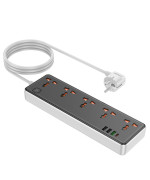 Мережевий подовжувач HOCO AC14A 5 Socket Ports 3USB / 1Type-C PD30W QC3.0, Black