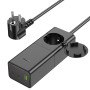 Сетевой удлинитель HOCO NS4 1 Socket Ports 1USB-A / 2USB-C PD65W QC3.0, Black