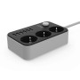 Мережевий подовжувач LDNIO SE3631 НА 3 розетки, 6 USB 1,6м Black-Gray