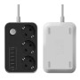 Мережевий подовжувач LDNIO SE3631 НА 3 розетки, 6 USB 1,6м Black-Gray