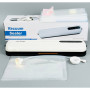 Побутовий вакууматор з індикатором та трубкою для вакуумування Jau Kang Vacuum-Sealer ZKFK-005 90W (10 пакетів у подарунок) з акумулятором, White