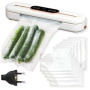 Побутовий вакууматор з дисплеєм Vacuum Sealer ZKFK-006 90W (10 пакетів у подарунок), White
