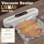 Побутовий вакууматор з дисплеєм Vacuum Sealer ZKFK-006 90W (10 пакетів у подарунок), White