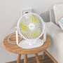 Вентилятор Hoco F14 Powerfull Desktop с ночником для дома или офиса, White