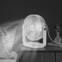 Вентилятор Hoco F14 Powerfull Desktop с ночником для дома или офиса, White