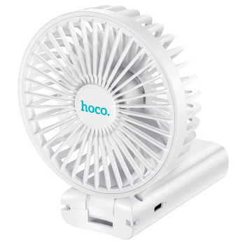 Ручной вентилятор Hoco F15 2000mAh для дома, офиса или создания привлекательных селфи, White