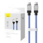 Кабель Baseus CAKW000203 CoolPlay Series Fast Charging Cable Type-C to Type-C 100W 1m, Blue