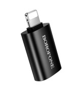 Перехідник OTG Borofone BV26 Lightning - USB 2.0, Black