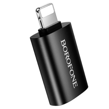 Перехідник OTG Borofone BV26 Lightning - USB 2.0, Black