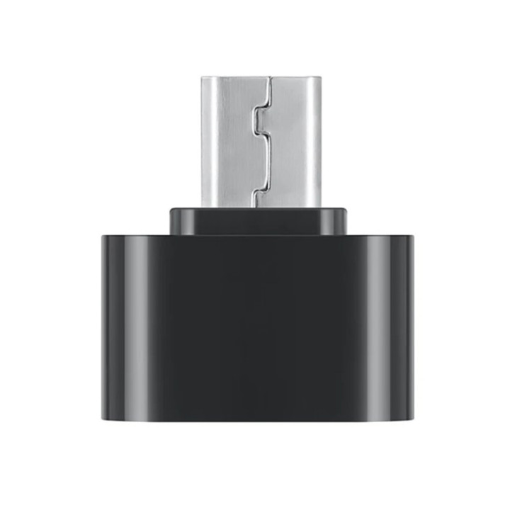 Перехідник OTG "Metall Shot" MicroUSB - USB 2.0, Black