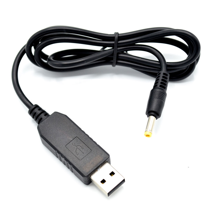 Кабель USB - DC-4.0*1.7мм 12V 1 м, Black