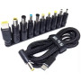 Кабель Type-C to DC 1.8m PD100W DC 5.5*2.5 mm + 10 перехідників