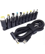 Кабель Type-C to DC 1.8m PD 65W DC 5.5*2.5 mm + 10 перехідників