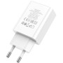 Сетевое зарядное устройство Hoco C100A PD20W / QC3.0  digital display, White