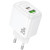Сетевое зарядное устройство Hoco CS54A PD20W + QC3.0 (1 USB / 1 Type-C), White