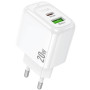 Сетевое зарядное устройство Hoco CS54A PD20W + QC3.0 (1 USB / 1 Type-C), White