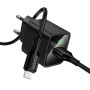 Сетевое зарядное устройство Hoco CS81A QC3.0 (1 USB / 3A)  кабель USB to Type-C, Black