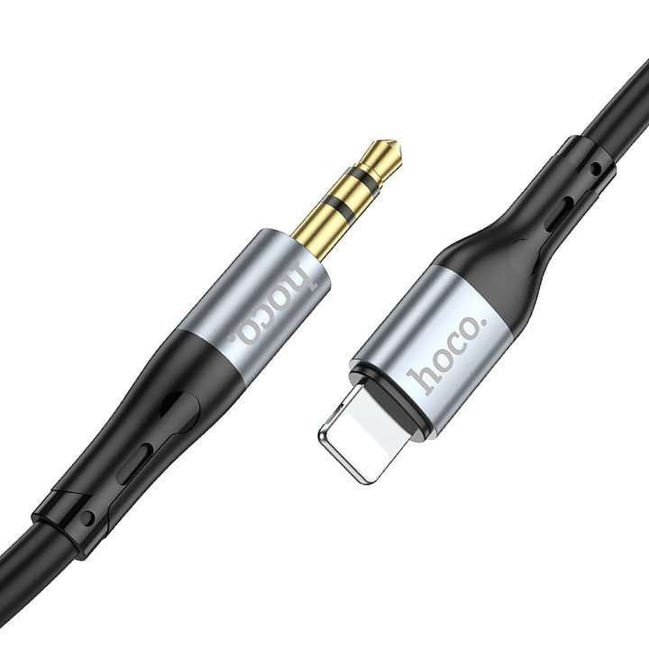 Аудиокабель HOCO UPA22 Lightning to AUX 3.5mm 1m, Black