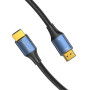 Кабель Vention ALGLF Cotton Braided HDMI Type-A Male to Male HD V2.1 Cable 8k 1m, Black