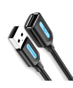 Кабель Vention (CBIBH) USB 2.0 Type-A Male to Type-A Female 2A 2m, Black