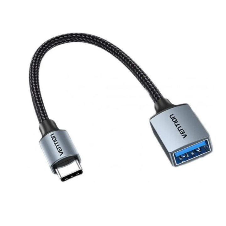 Кабель Vention CCXHB USB 3.0 Type-C Male to Type-A Female OTG Cable 0.15m, Silver