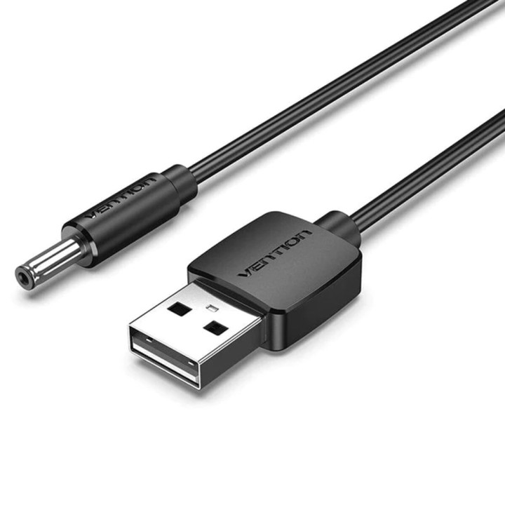 Кабель Vention CEXBF USB to 3.5mm Barrel jack 5v DC Power Cable 1m, Black