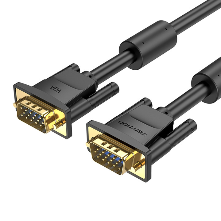 Кабель Vention DAEBG VGA Male to VGA Male з феритовими стержнями 1.5m, Black