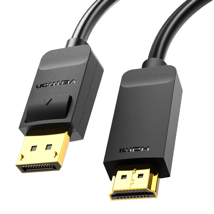 Кабель Vention HAGBF 4k Displayport to HDMI Cable 1m, Black