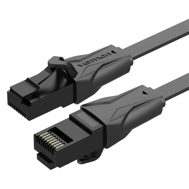 Кабель Vention IBABF Flat Cat.6 UTP Patch Cable 1m, Black