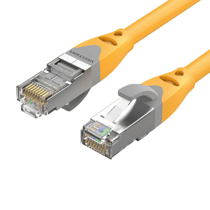 Кабель Vention IBHYD Cat.6A SFTP Ethernet Patch Cable 0.5m, Yellow