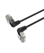 Кабель Vention IBOBD Cat6A UTP Rotate Right Angle Ethernet Patch Cable 0.5m, Black