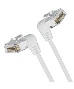 Кабель Vention IBOWD Cat6A UTP Rotate Right Angle Ethernet Patch Cable 0.5m, White