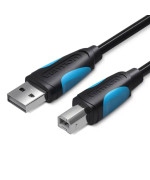 Кабель для принтера Vention USB 2.0 A Male to B Male Print Cable 1m(VAS-A16-B100), Black
