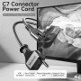 Кабель живлення Vention  ZCLBAC 2-Prong Power Cord C7 Connector to EU Plug, Black