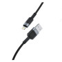 Data кабель з функцією швидкої зарядки XO NB198 USB to Lightning 2.4A 1m, Black