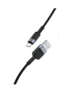 Data кабель з функцією швидкої зарядки XO NB198 USB to Type-C 2.4A 1m, Black