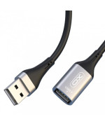 Кабель удлинитель XO NB219 USB - USB 2.0 (2m), Black