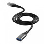 Кабель подовжувач XO NB219 USB - USB 2.0 (2m), Black