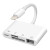 Адаптер OTG переходник картридер для iPhone / iPad NK-108L 4 in 1 Lightning / TF / SD / USB, White
